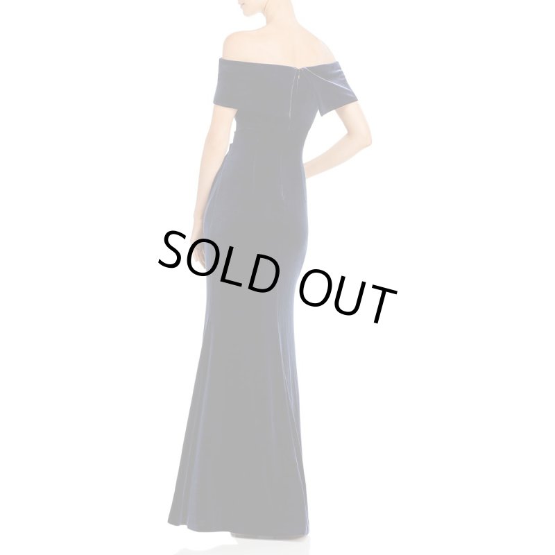 画像2: Eliza J    オフショルダーベルベットドレス　ネイビー (2)