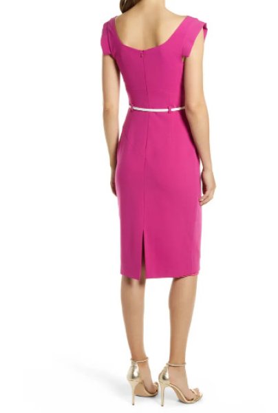 画像2: Black Halo   Jackie O Dress   Lulu pink (2)