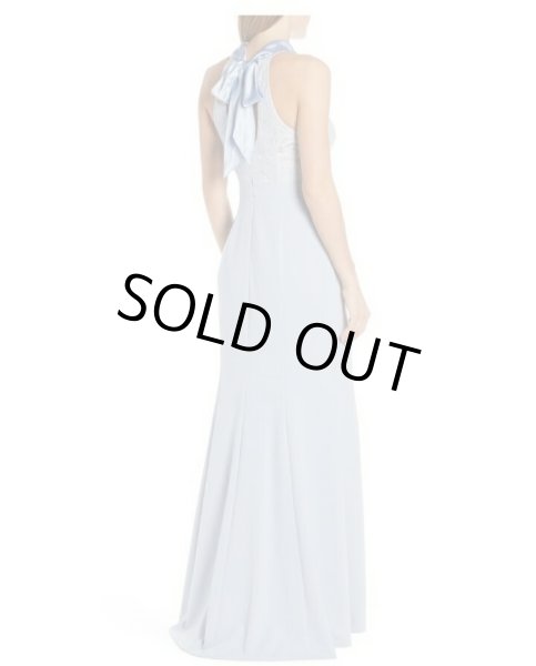 画像2: 1点のみ即発!Eliza J   ブルーレースホルターイブニングドレス  83101 (2)
