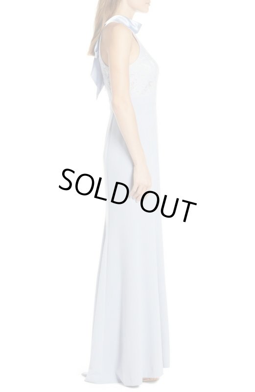 画像3: 1点のみ即発！Eliza J   ブルーレースホルターイブニングドレス  83101 (3)