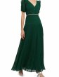 画像1: 限定セール！【白石麻衣さん着用】Self Portrait　セルフポートレート　V Neck Green Chiffon Maxi Dress  12301 (1)