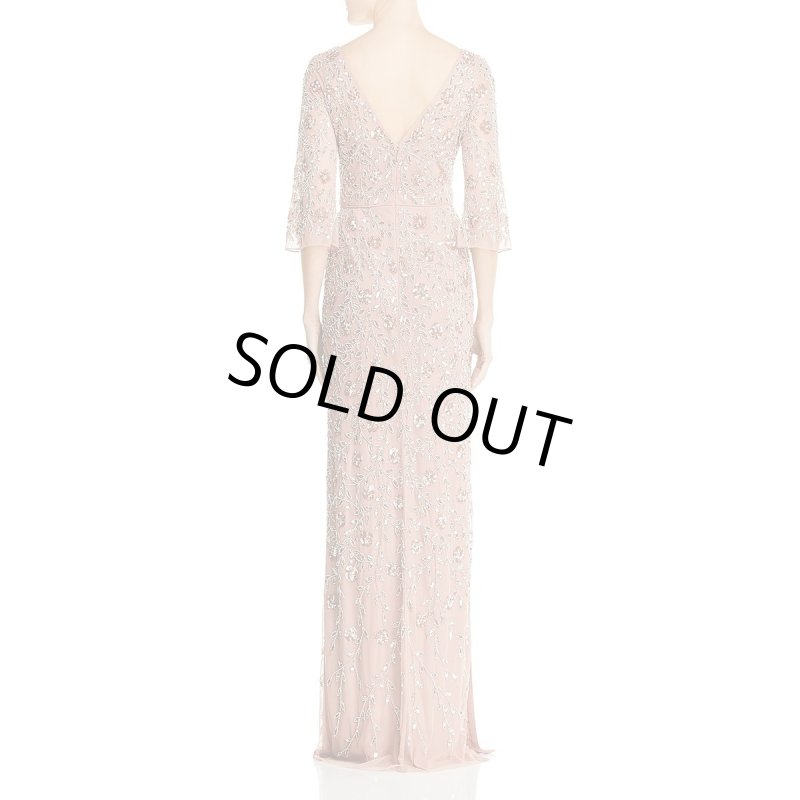 画像2: サイズ追加、限定セール！Aidan Mattox　スパンコールイブニングドレス 　ピンク (2)