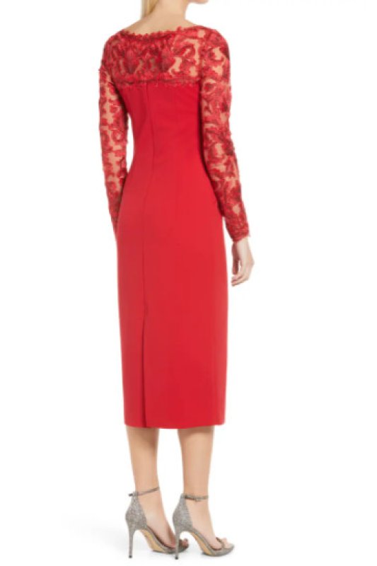 画像2: 再販売！【奪い愛 高校教師、観月ありささん着用】Tadashi Shoji タダシショージ  DANNET dress  レッド (2)