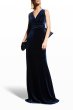 画像1: サイズ追加！Tadashi Shoji タダシショージ　 GOBERT BOW BACK GOWN　 ネイビー (1)