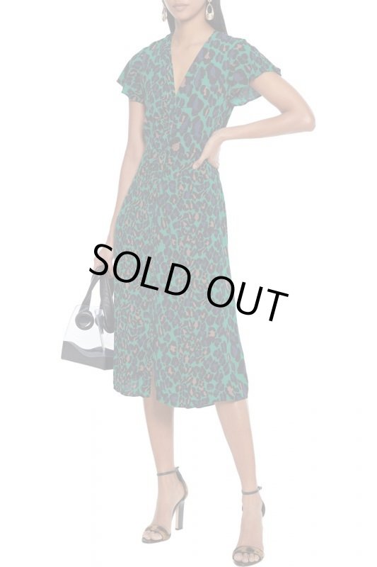 画像1: 【ドラマ使用】Diane von Furstenberg　ダイアンフォンファステンバーグ　cecilia midi dress レオパード (1)