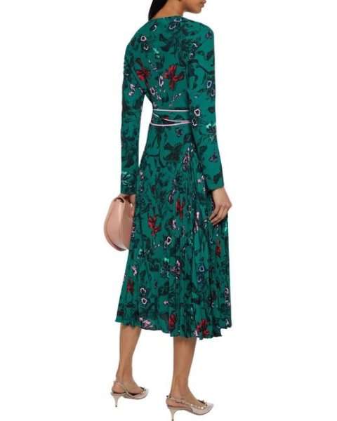 画像2: セール!【ドラマ使用】Diane von Furstenberg ダイアンフォンファステンバーグ amiya 花柄プリーツラップドレス (2)