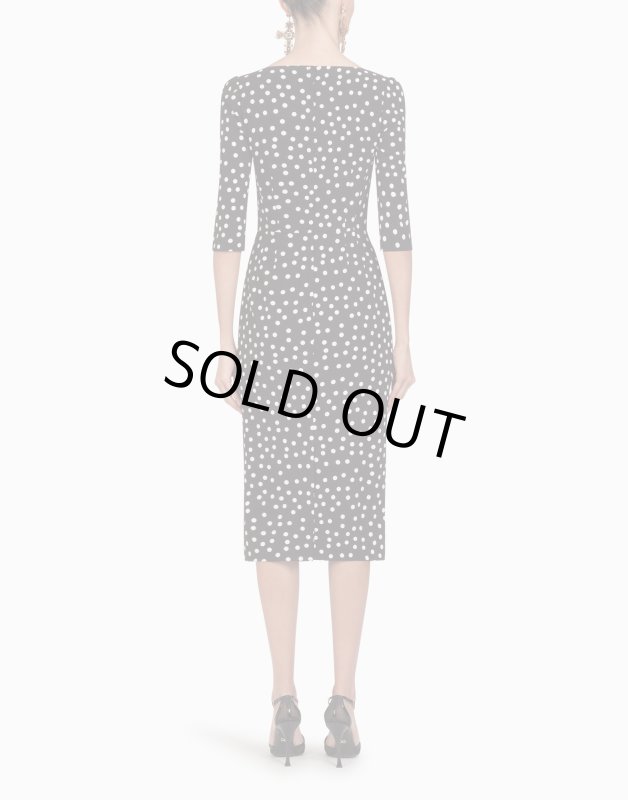画像2: セール！Dolce & Gabbana ドルチェ＆ガッバーナ　ドット柄シースドレス (2)