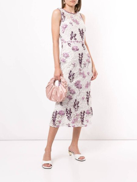 画像1:  Marchesa Notte マルケッサノッテ　Sleeveless Floral Guipure Dress (1)