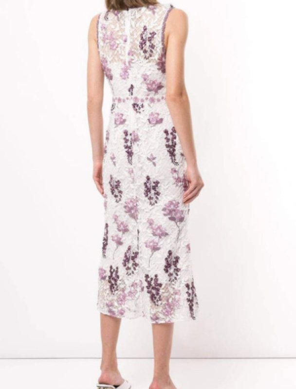画像2:  Marchesa Notte マルケッサノッテ　Sleeveless Floral Guipure Dress (2)