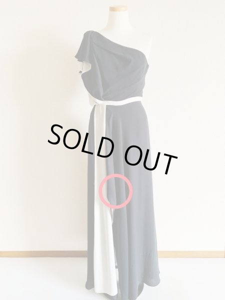 画像4: 訳あり特価!【RIZINに衣装協力】Halston Heritage   Colorblock Ruffle Gown  (4)