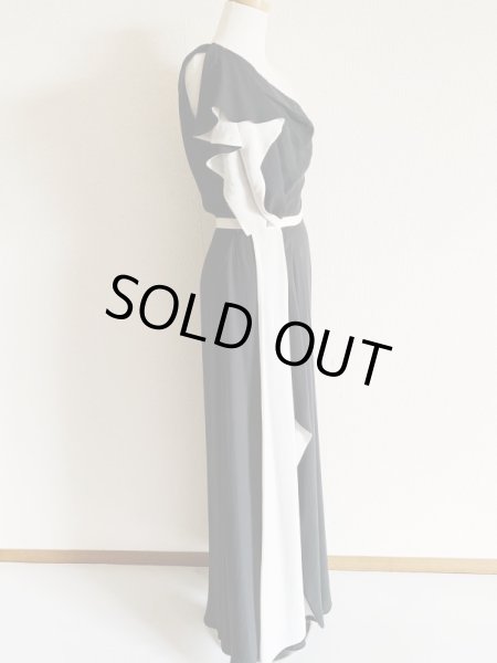 画像5: 訳あり特価!【RIZINに衣装協力】Halston Heritage   Colorblock Ruffle Gown  (5)