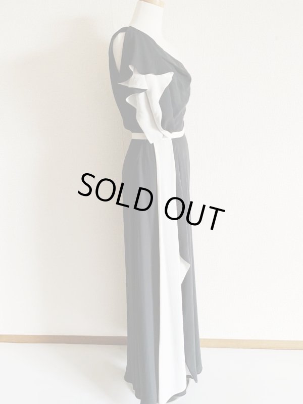 画像5: 訳あり特価！【RIZINに衣装協力】Halston Heritage 　　Colorblock Ruffle Gown  (5)