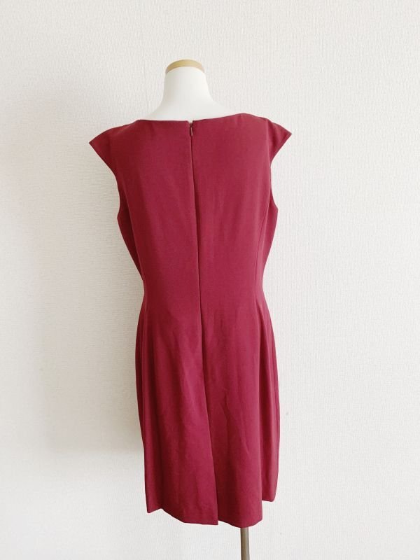 画像2: 即日発送！【ドラマに衣装協力】Elie Tahari エリータハリ　　ボルドー Sheath Dress  09231 (2)