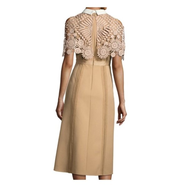 画像2: 【橋本環奈さん、パリスヒルトン愛用】Self Portrait　セルフポートレイト　Hinkley Midi Dress ベージュ系  09274 (2)