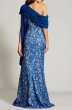 画像2: 1点のみ即発！Tadashi Shoji  タダシショージ  　AHMAYA ASYMMETRIC GOWN  ブルー系 (2)