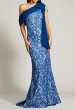 画像1: 1点のみ即発！Tadashi Shoji  タダシショージ  　AHMAYA ASYMMETRIC GOWN  ブルー系 (1)