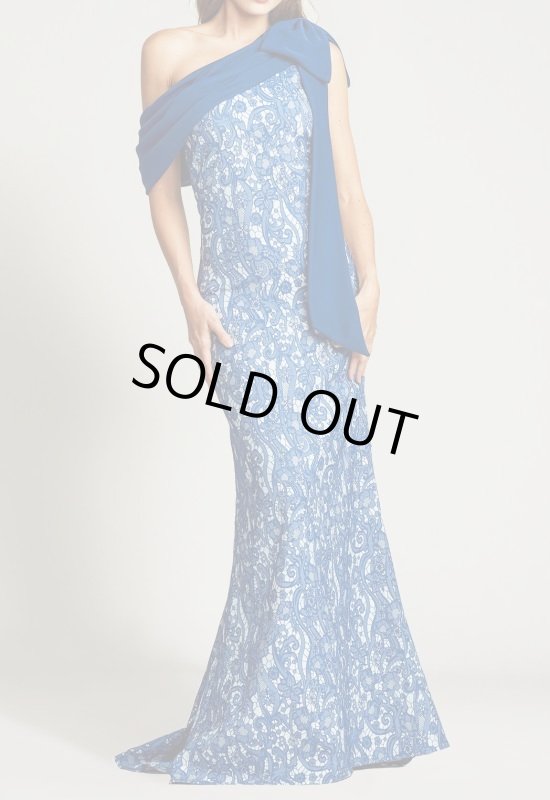 画像1: 1点のみ即発！Tadashi Shoji  タダシショージ  　AHMAYA ASYMMETRIC GOWN  ブルー系 (1)