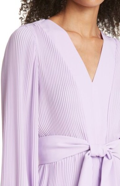 画像2: 【Amy Robach着用、ドラマ使用】Milly ミリー Liv プリーツドレス ライラック  43005 (2)