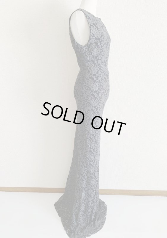 画像3: 1点のみ即発！【ドラマに衣装協力】Alice + Olivia アリスアンドオリビア　Sachi Open Back Gown　ブラック・グレー (3)