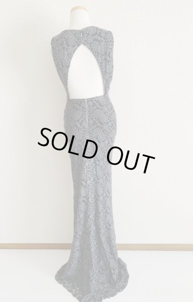 画像4: 1点のみ即発！【ドラマに衣装協力】Alice + Olivia アリスアンドオリビア　Sachi Open Back Gown　ブラック・グレー (4)