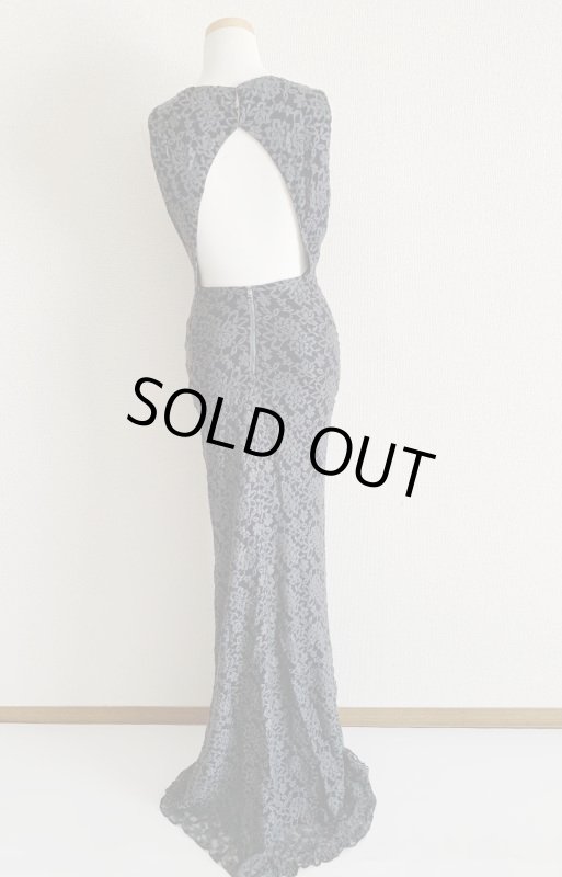 画像4: 1点のみ即発！【ドラマに衣装協力】Alice + Olivia アリスアンドオリビア　Sachi Open Back Gown　ブラック・グレー (4)