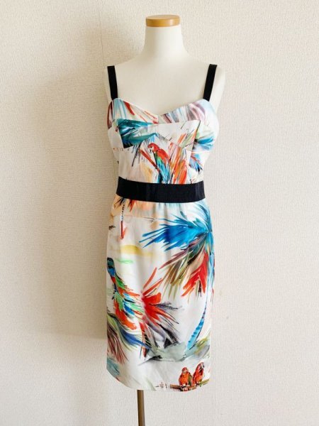 画像4: 再販売!ドラマ【リベンジ使用】Milly ミリー Tropical Print Bustier Dress (4)