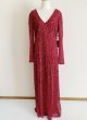 画像3: Adrianna Papell アドリアナパペル　Long Sleeve Beaded Evening Gown　レッド系 (3)