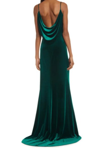 限定!! TADASHI SHOJI ベルベット ドレープ ロングドレス Tadashi Shoji タダシショージ ドレープベルベットロングドレス