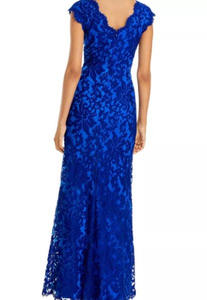 画像2: 【ドラマ使用】Tadashi Shoji   タダシショージ Lace Gown ブルー系 (2)