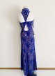 画像5: セール！Tadashi Shoji タダシショージ　Sleeveless Velvet Floral Lace Gown　ブルー系 (5)