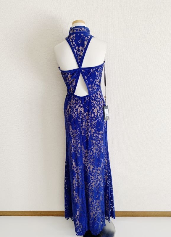 画像5: セール！Tadashi Shoji タダシショージ　Sage Velvet Floral Lace Gown　ブルー系 (5)
