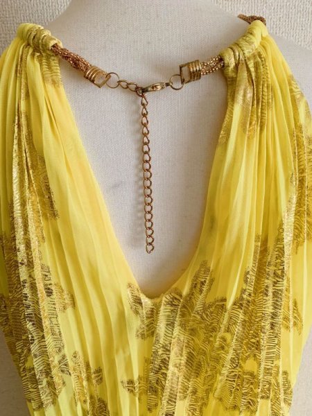 画像9: ドラマ【リベンジ使用】Xscape   Foiled Blouson Gown イエロー (9)