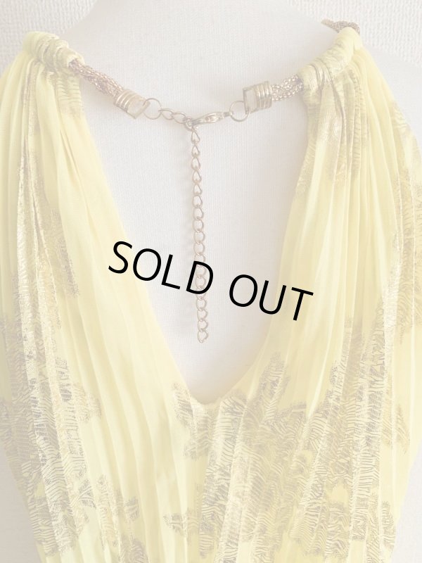 画像9: ドラマ【リベンジ使用】Xscape　　　Foiled Blouson Gown イエロー (9)