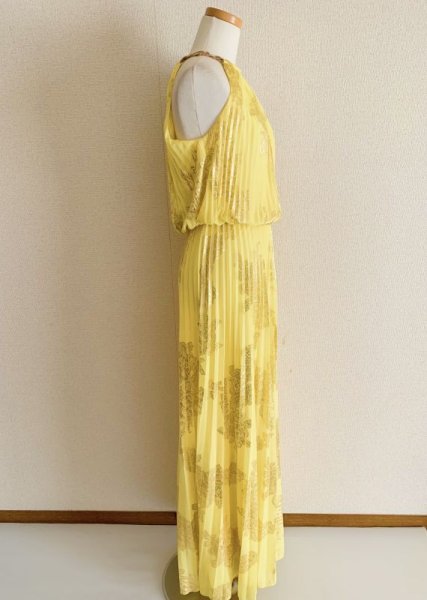 画像7: ドラマ【リベンジ使用】Xscape   Foiled Blouson Gown イエロー (7)