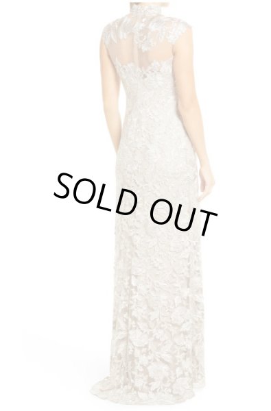画像2: Tadashi Shoji タダシショージ  QARA EMBROIDERED GOWN ベージュ系 (2)