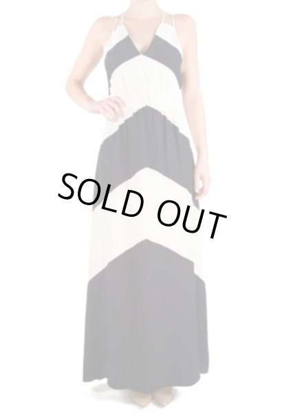 画像2: 即日発送!Parker Tangier Chevron Stripe Silk Maxi Dress (2)