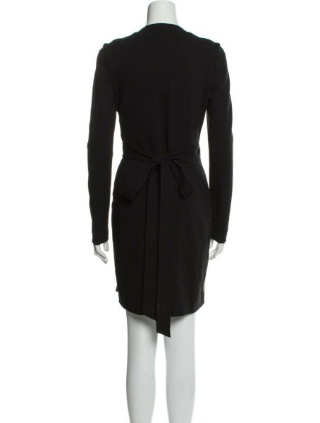 画像2: 【オリビアパレルモ愛用】Diane von Furstenberg  ダイアンフォンファステンバーグ LEATHER Wrap Combo Dress (2)