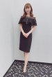 画像1: 1点のみ即発！【相沢礼子さんに衣装協力】Tadashi Shoji タダシショージ   Solid Off-The-Shoulder Dress ブラック (1)