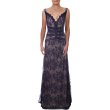 画像3: セール！Tadashi Shoji タダシショージ  Sleeveless Lace A-Line Gown パープル、ブルー系 (3)