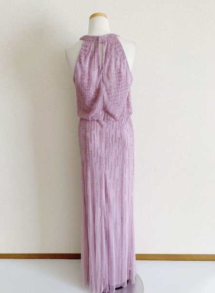 画像6: 【プレバトに衣装提供Adrianna Papell アドリアナパペル  Halter Beaded Blouson Gown (6)