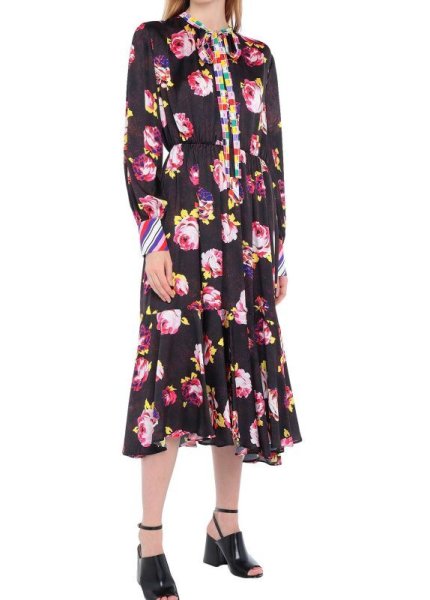 画像1: 再販売セール！【ミステリと言う勿れ、白石麻衣さん着用】MSGM 　花柄ドレス  12305 (1)