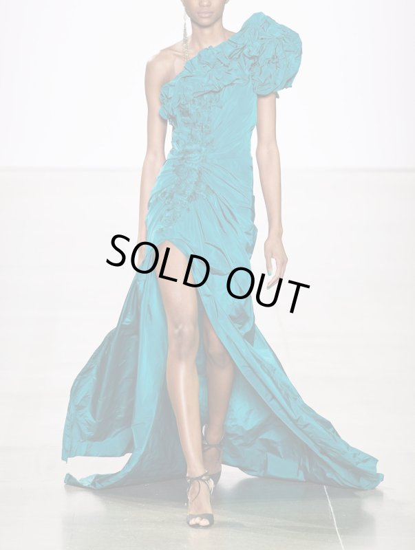 画像1: セール！【谷まりあさん着用】Tadashi Shoji  タダシショージ  　DILAY GOWN グリーン (1)