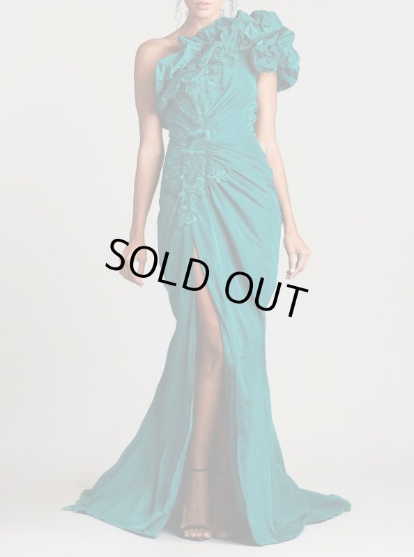 画像2: セール！【谷まりあさん着用】Tadashi Shoji  タダシショージ  　DILAY GOWN グリーン (2)