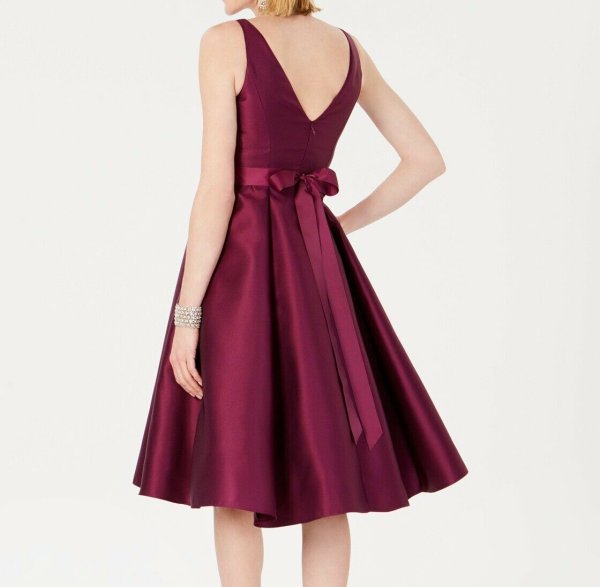 画像2: セール!Adrianna Papell アドリアナパペル Belted A-line Formal Dress  (2)