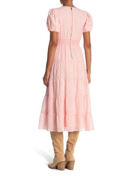 画像2: 【パリスヒルトン愛用】Alice + Olivia アリスアンドオリビア Tia Puff Sleeve Midi Dress (2)