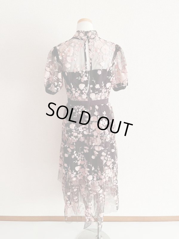 画像6: Self Portrait　セルフポートレート　Short Sleeve Floral Mesh Midi Dress (6)