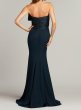 画像2: Tadashi Shoji タダシショージ　RIVERA STRAPLESS CREPE GOWN  ネイビー (2)