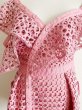画像7: 【小嶋陽菜さんご着用】Self Portrait　セルフポートレート　 Lace Frill Mini Pink Dress  (7)