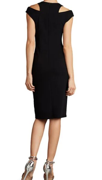 画像2: Tadashi Shoji  タダシショージ    NAVIN SHOULDER CUT-OUT DRESS ブラック (2)