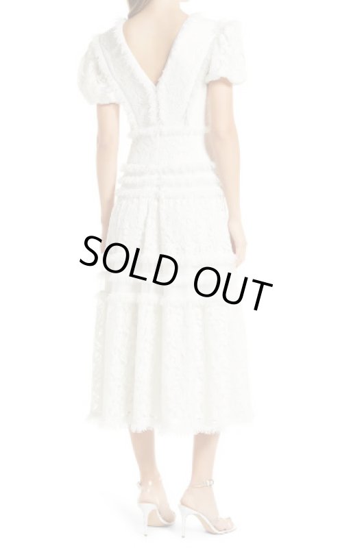 画像2: セール！Tadashi Shoji タダシショージ  PAIK LACE MIDI DRESS  ホワイト系 (2)